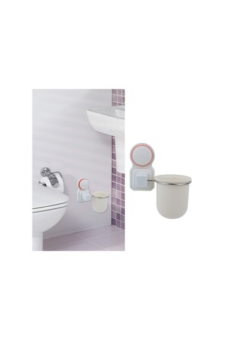 Duvara Monte Vantuzlu Tuvalet Fırçası Tutucu, Ev İçin Banyo Temizleme Fırçası Tutucu Diğer