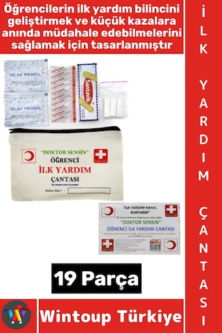 İlkyardımçantası Acil Müdahale Ev Iş Yeri Okul Outdoor Kamp Spor Ecza Bez Çantalı İlk Yardım Seti