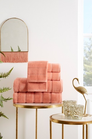 Sadem Organik Stripe Mutfak Ve Kurulama Havlusu 30x50 Cm Şeftali