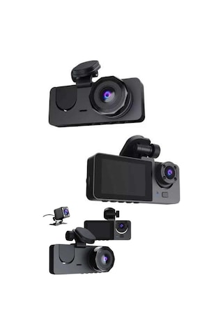 Gld-spt- Yol Kayıt Araç Kamerası Hd Dvr 3 Kameralı 2.0in Ekranlı Ön İç Arka