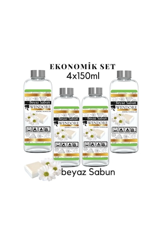 Wendore Beyaz Sabun Koku Makinesi Solüsyonu 4 x 150 ML
