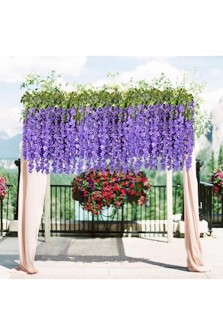 Yapay Çiçek Sarkan 3 Dallı Akasya 90cm MOR