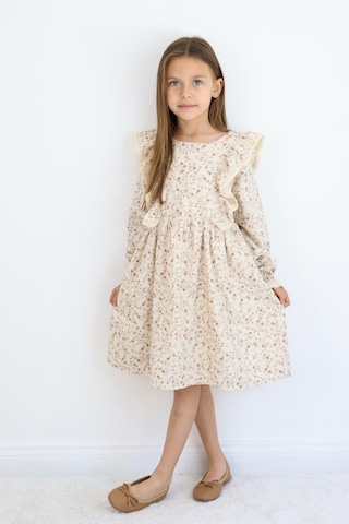 Miababy Rosetan Keten Elbise 1-8 Yaş SOMON