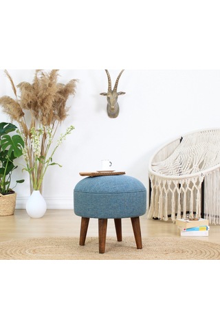 Lorencehome Deff Puf - Mavi / Lorencehome