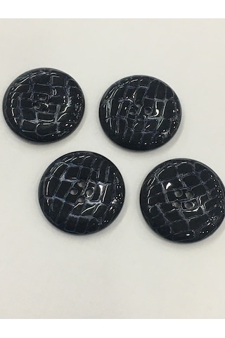 Rugan Düğme Kaban Düğmesi Büyük Boy 4 Lü Set Lacivert 4,5 Cm 5