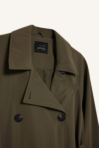 Defacto Regular Fit Suni Deri Kemerli Uzun Trençkot E8580ax25aukh402 Haki