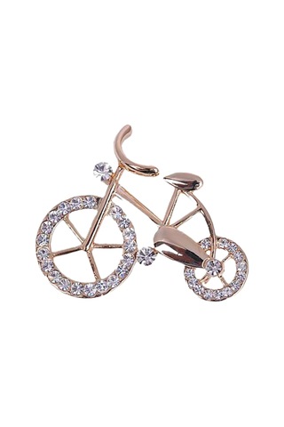 Homyl Rhinestone Broş Alaşım Dekor Bisiklet Pin Şapka Altın