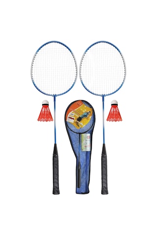 5'li Çantalı Set Badminton Raketi Seti 2 Raket + 2 Top + Çanta Amatör Çocuk-genç Raket Top Seti 500