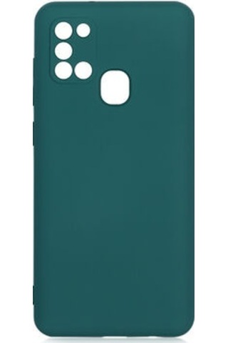 Samsung Uyumlu Galaxy A21s Kılıf İçi Telefonu Çizmeyen Kadife Kaplı Dışı Soft Yapılı Esnek Lansman Kapak Ryc/mara Koyu Yeşil