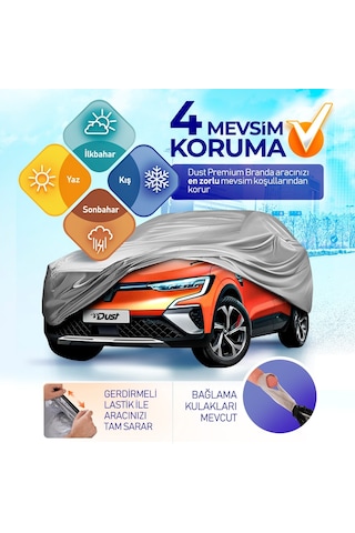 Dust Oto Tüm Araçlara Uyumlu Araba Brandası - Oto Örtüsü