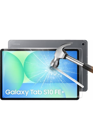 Samsung Galaxy Tab S10 Fe Plus S10 Fe+ Tamperli Cam Ekran Koruyucu Kalemle Tam Uyumlu 9h Kırılmaz Cam