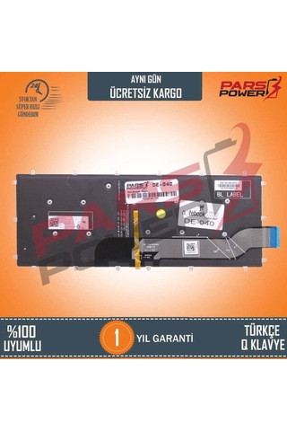 Dell Uyumlu Inspiron 13-7368. 13-5378 Notebook Klavye Işıklı Siyah Tr Siyah Işıklı - Büyük Enter