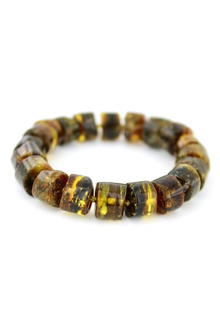 Kehribar Bileklik Amorf Tasarım Ambergold Blk23-139 Çok Renkli
