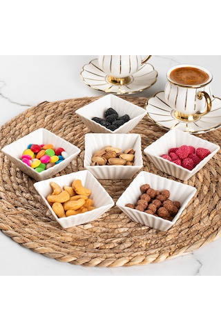 Porsima Bone 15690 6 Lı Sunumluk Kase Mini Sosluk Çerezlik Kase