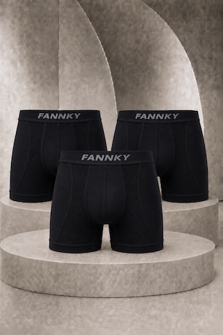 Fit Women Erkek Casual Comfort Günlük 3 Lü Siyah Boxer