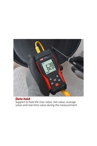 Ulzyvf Endüstriyel K Tipi Termokupl Termometre -200 C - 1372 C Ölçüm, Lcd Ekran, Veri Tutma