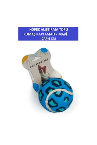 Zetconcept Kumaş Kaplamalı Köpek Alıştırma Topu 6 Cm Çap Dayanıklı - Tenis Topu Sertliğinde