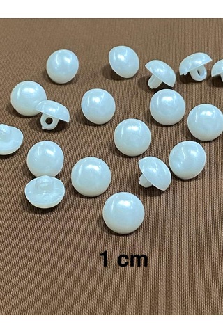 İnci Düğme / Plastik İnci Düğme / Bluz Gömlek Düğmesi / 20 Adet / Beyaz