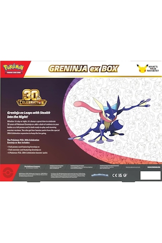 Pokémon Tcg: 30th Celebration Greninja Ex Box - Özel Promo Kartlı Ve Oversize Kartlı Set Orijinal Lisanslı
