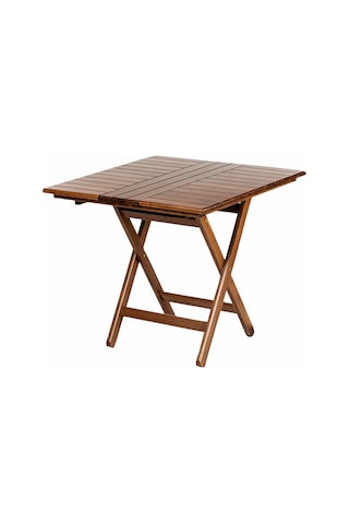 Bahçeme Kaş 80X80 Katlanabilir Ahşap Bahçe Balkon Masası-