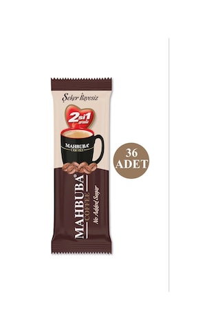 Mahbuba 2si1 Arada Şekersiz 36x4,5gr Mini Küçük Boy Ikramlık Otobüs Hazır Kahve Poşet Hazır