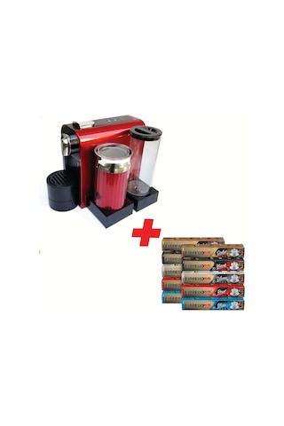 Espressomm Latte Nespresso Uyumlu Kapsül Kahve Makinesi + 10 Kutu Kahve