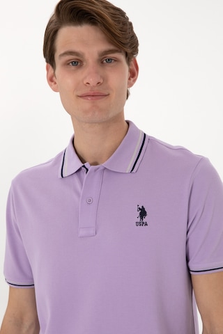 U.S. Polo Assn. Erkek Regular Fit Polo Yaka Lila Basic Tişört 50306011-VR034