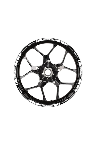 One Vıp Sale Bajaj Dominar 400 Baskılı Jant Dışı Şerit Motosiklet Sticker Modeli Beyaz Model:onevip-motorjant768 Çok Renkli