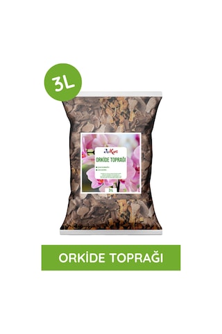 Bykurt 3l Orkide Toprağı İri Parçalı Çam Kabuğu & Cococips Karışımı Elenmiş Ve Temizlenmiş 3 Litre