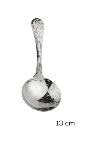 Porsima 5216 Metal Gümüş 2li Sos Kaşığı-kaşık 13cm