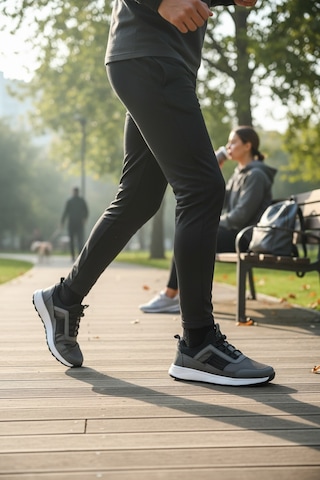 Enoch Erkek Siyah Akıllı Bağcıklı Yürüyüş Ayakkabısı - Bağcık Bağlamasız Pratik Sneaker Haki