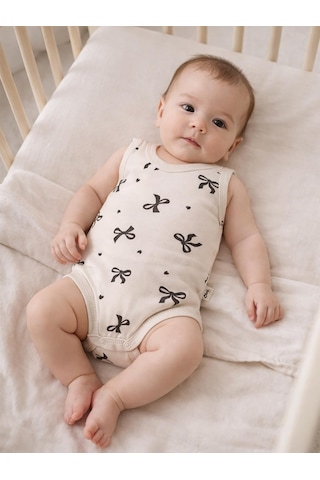 Civil Baby Fiyonk Empirme 1-36 Ay Çıtçıtlı Badi - Bej