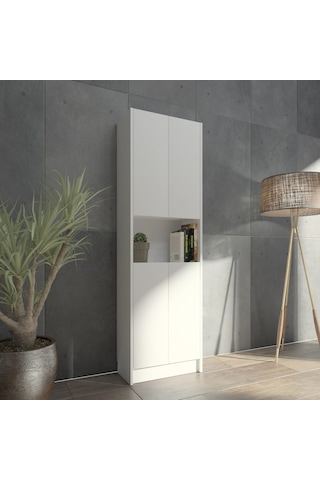 Kuta Flat56 Kitaplık 4 Kapaklı Kütüphane Çok Amaçlı Dolap (498407568)