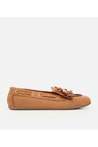 Hotiç Kadın Taba Süet Fiyonk Detaylı Bağcıklı Loafer 01ayy323750a370 01ayy323750a370