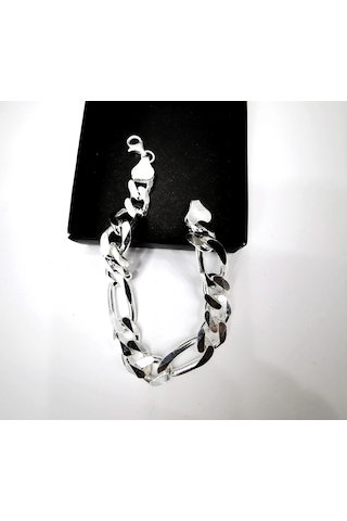 Omar Silver Erkek Figaro Gümüş Bileklik 11 Mm