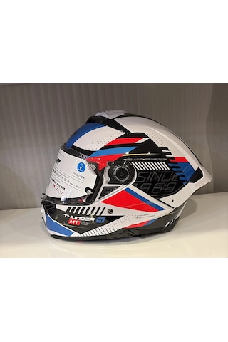 Kask Mt Thunder 4r Sv Luminence A7 Parlak Mavi/beyaz