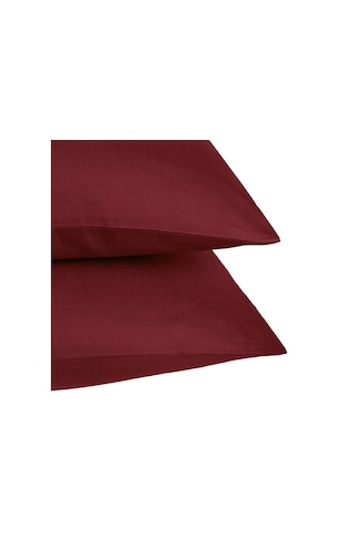 Linestyle 2'li Yastık Kılıfı %100 Pamuk Saten Bordo