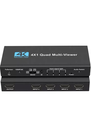 Gplus 4KQM401 4K 2160P Multi Switch NVR DVR 4x1 Quad Multi Viewer