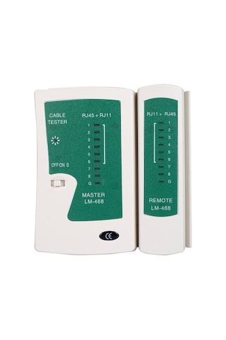 Primex Px-8070 Rj-45,rj-11 Lüks Kablo Test Cihazı, Adsl, Cat5,cat6,cat7,cat8 İnternet Kablo Tester