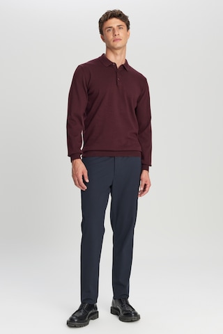 Altınyıldız Classıcs Erkek Bordo Pamuklu Standart Fit Normal Kesim Polo Yaka Triko Kazak