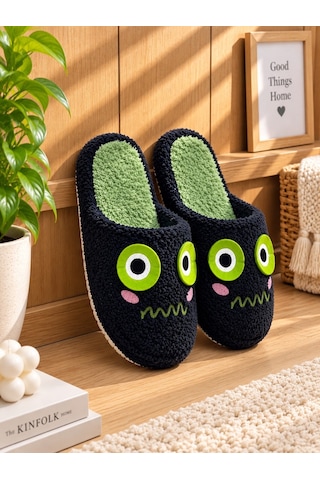 Modafrato 3'lü Paket Monster Kadın Terlik Ev Terliği Ses Yapmayan Taban Yumuşak Rahat Terlik Paket Ürün
