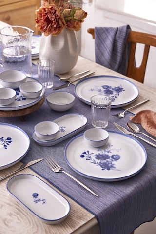 Kütahya Porselen Moderna Blue Dawn 14 Parça 6 Kişilik Kahvaltı Ta 417663