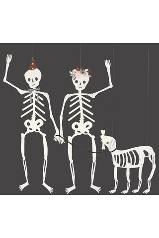 Meri Meri - Giant Jointed Skeletons - Dev İskelet Dekorlar 3'lü Tüm Yaşlar