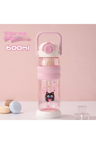 Jian Fan Plastik Su Bardağıdizgi Film Saman Bardağıpembe Pembe