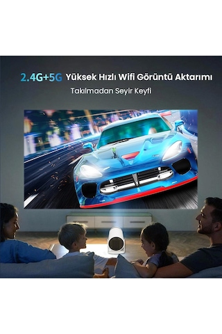 Npo HY300+ Fullhd Android11 Bt5.0 Wifi5 120ANSI Lümen Taşınabilir Akıllı Led Projeksiyon