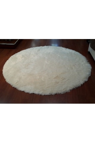 Doğuş Tavşan Tüyü Beyaz 140 x 140Cm Yuvarlak Halı
