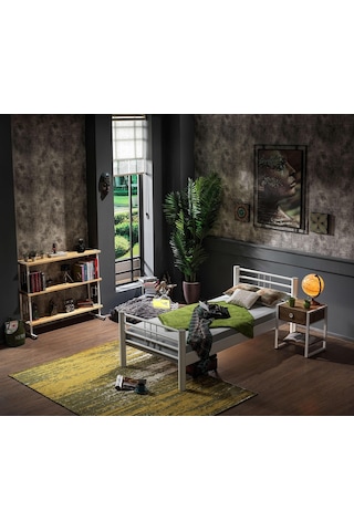 Bedliga Asos Ferforje Metal Tek Kişilik Karyola