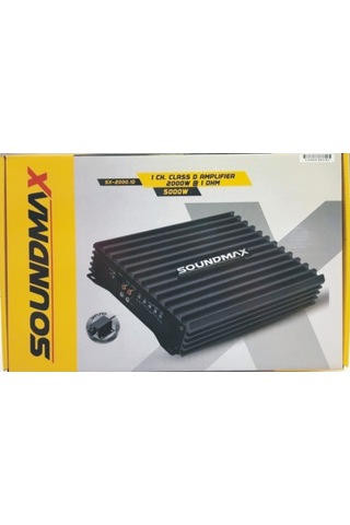 Soundmax Sx-2000.1D 5000W-Rms 2000W Mono Anfi Bass Kumandalı