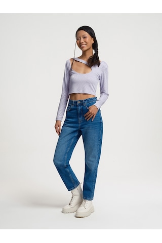 Slim Fit Kadın Top Lila
