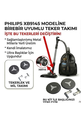 Philips Marathon Ultimate Xb9145/07 Emici Başlık Teker Takımı 1 Takım 2 Adet